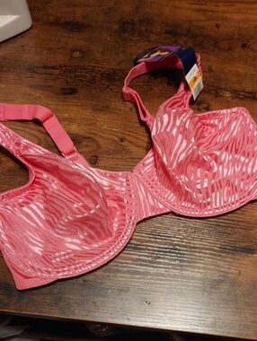 NWT Olga 36DD Pink Zebra Sexy Unpadded Underwire Gorgeous Bra